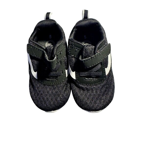 Wonder Nation Infant Sneakers Size 5 Black & White With Velcro Strap - Picture 1 of 4